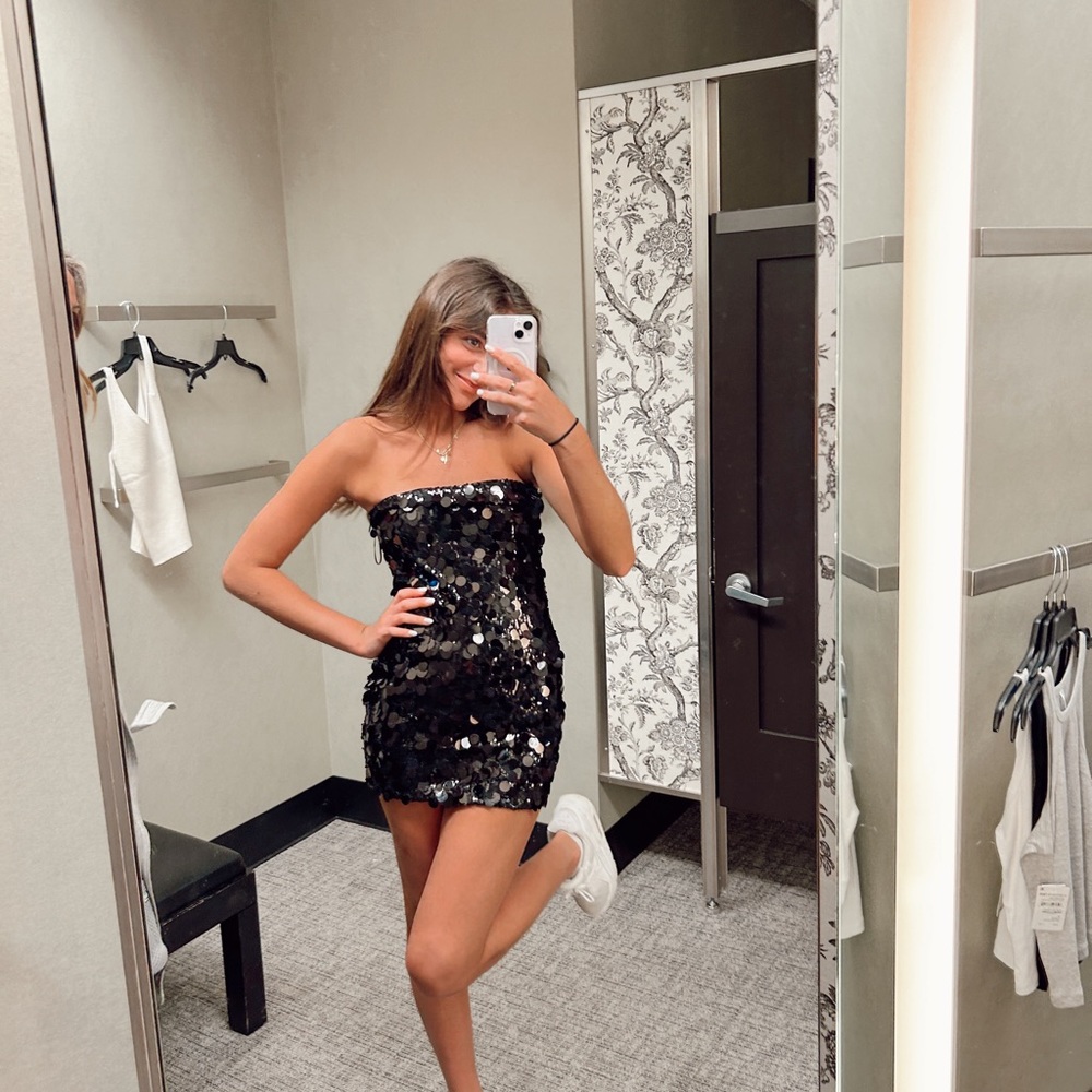 Edikted sparkles black dress